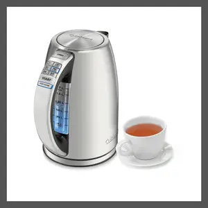 Cuisinart 1.7 Liter Kettle Light Silver 1.7L Perfectemp Programmable CPK-17P1 Cuisinart 1.7 Liter Kettle Light Silver 1.7L Perfectemp Programmable CPK-17P1