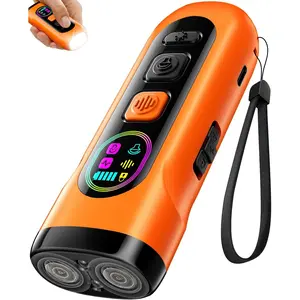 Dog Bark Deterrent Devices Anti Barking Device for Dogs Ultrasonic Bark Stopper Portable Dog Training Tool Indoor Outdoor Up to 50ft Correct Bad Behavior of Own or Neighbor's Dog (Orange)