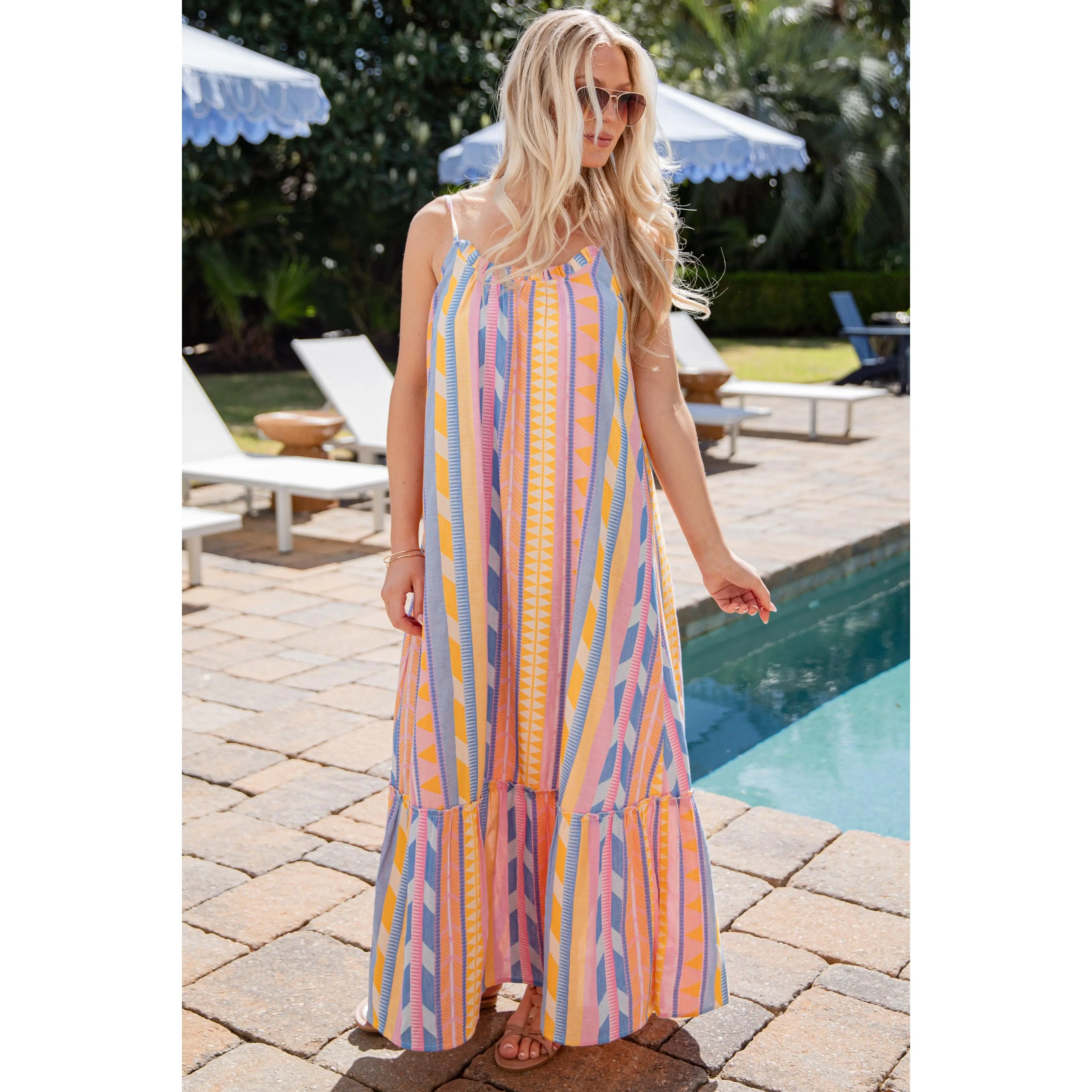On Location Multi Maxi Dress