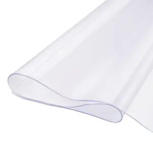 Plastic Table Cover, 40 x 80 Inch 2.0 mm Thick Clear Table Protector, Rectangle PVC Desk Mat, Waterproof & Easy Cleaning Desk Pad Tablecloth, for Office Dresser Dining Room Table Night Stand