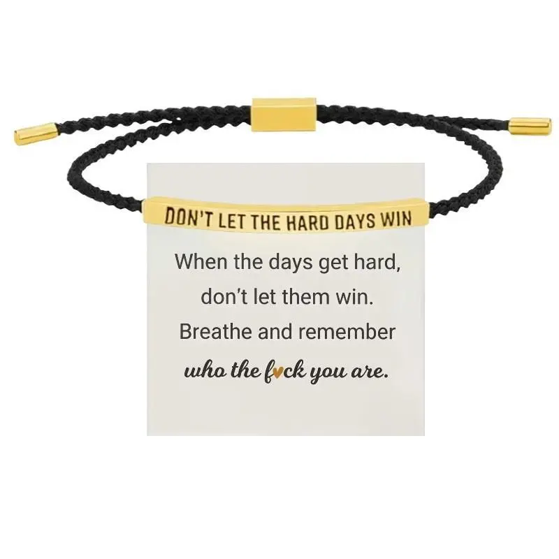 Inspirational bracelet for women engraved quote adjustable braided gift christian faith, Inspirational Jewelry Gift, Motivational Quote, Daily Reminder