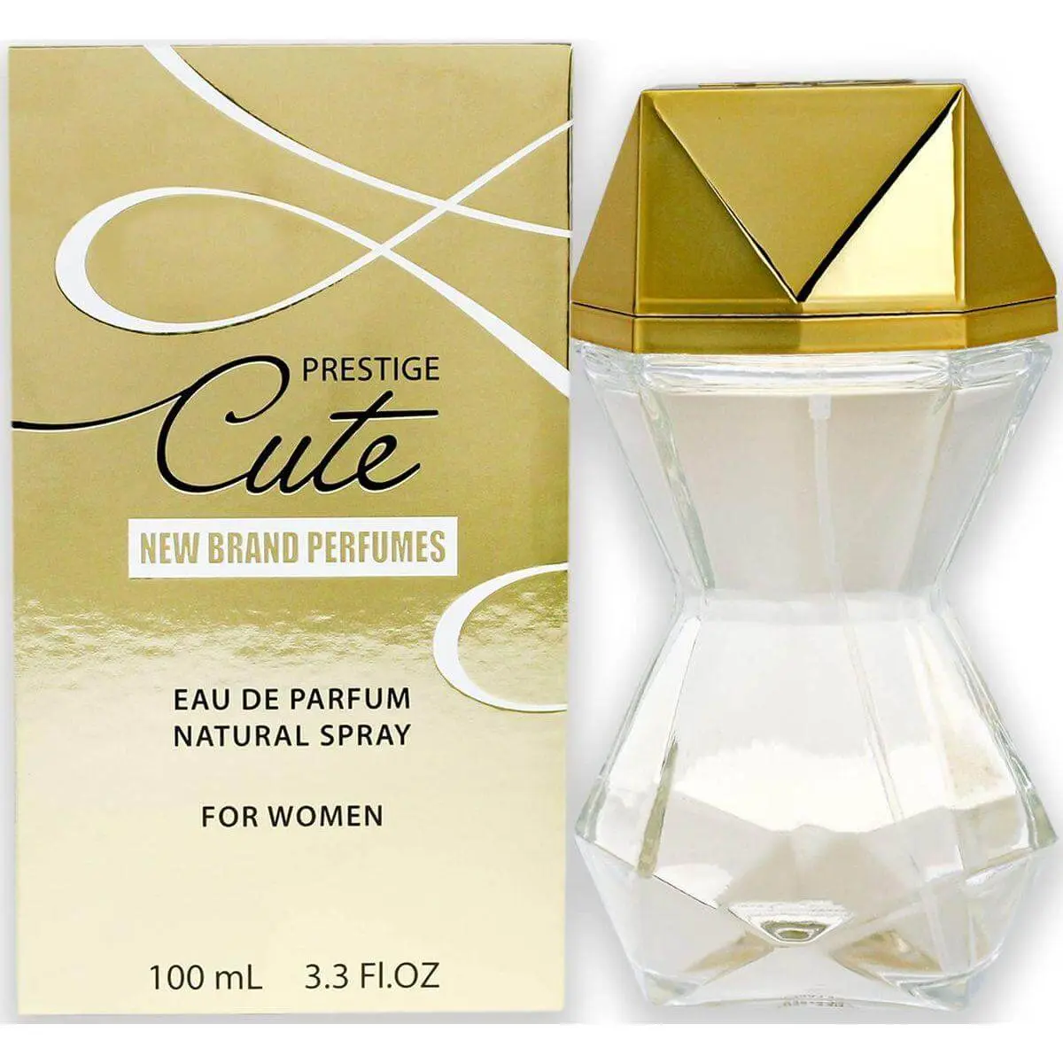 New Brand Prestige Women's Fragrance EDP, Floral Fruity Amber Scent with Neroli Blend, Citrus Grapefruit, and Cedar Notes, 3.3 fl oz, Musk, Feminine Energy, Amber Fusion, Signature Scent, Amber Musky