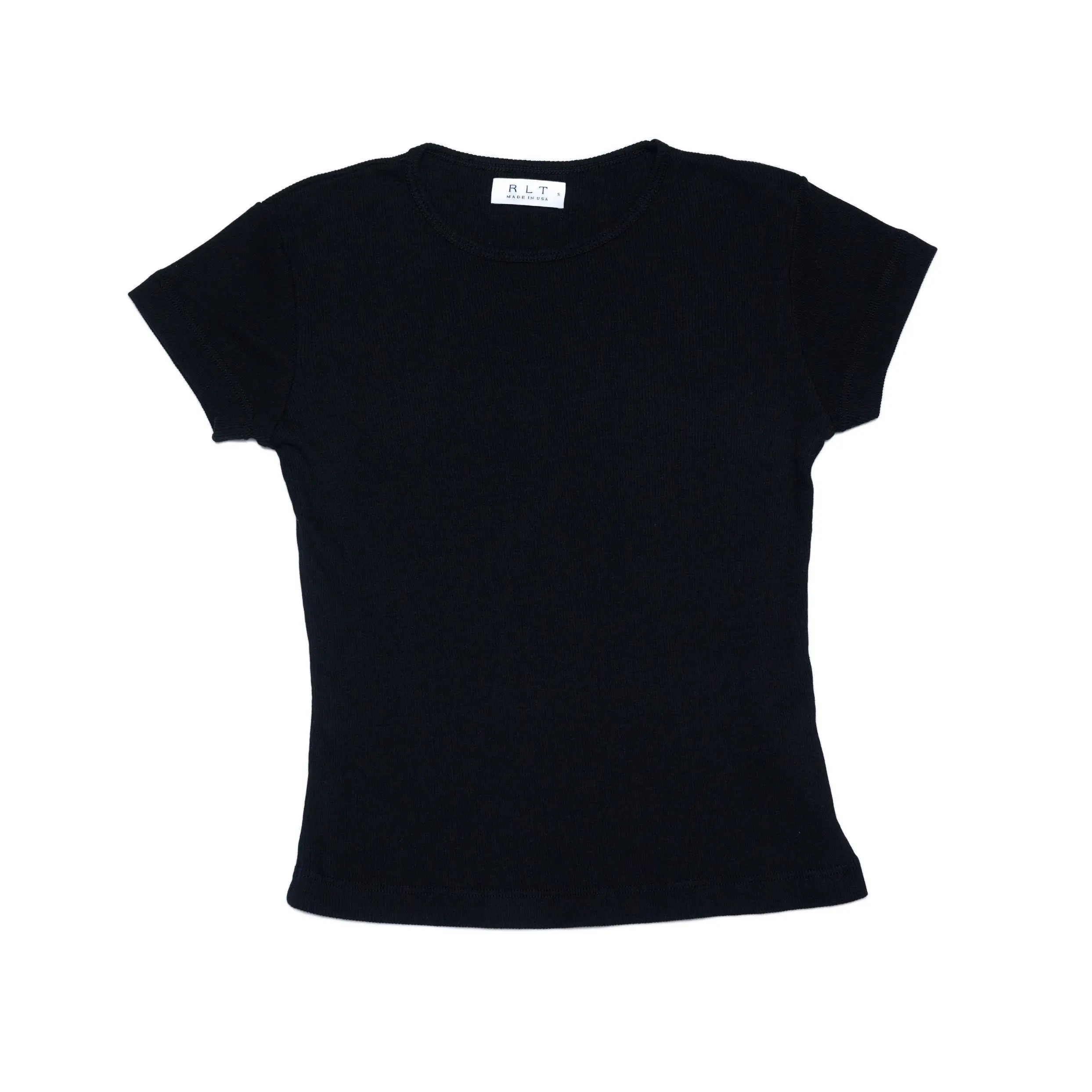 RLT RIBBED TEE - BLACK