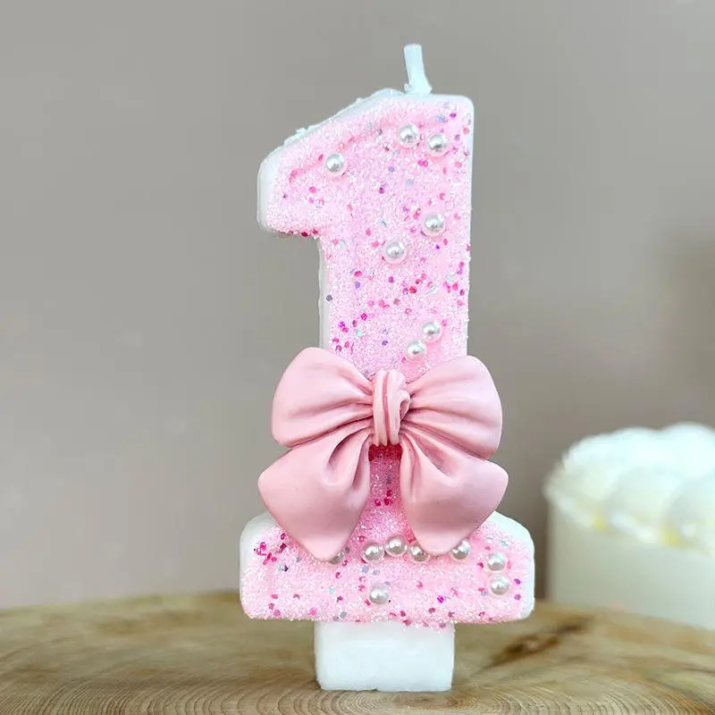 Creative Bow Birthday Candle, for, 1 Count Cake Decorating Candle, Birthday Gift for Mom and Girlfriend, Cake Decorating Supplies, Birthday Cake Decorations, Ornaments, Cake Decoration, Birthday Cake Candles