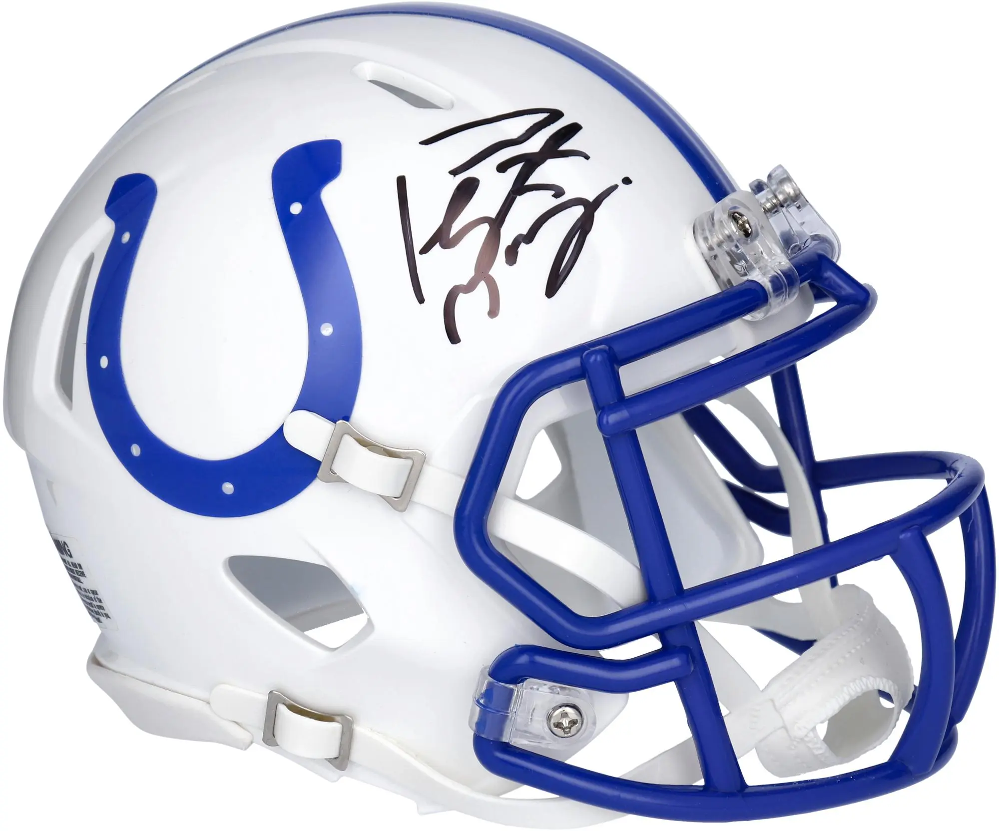 Peyton Manning Indianapolis Colts Autographed 1995-2003 Throwback Logo Riddell Speed Mini Helmet - Fanatics Authentic Certified