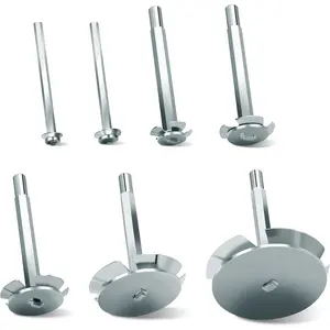 PVC Fitting Saver, 7 Pcs Pipe Reamer Tool for Removing SCH 40 from Hub, 1/2 Inch, 3/4 Inch, 1 Inch, 1-1/2 Inch, 2 Inch, 3 Inch, 4 Inch for PVC Plumbing, Fits 1/2" Variable Speed