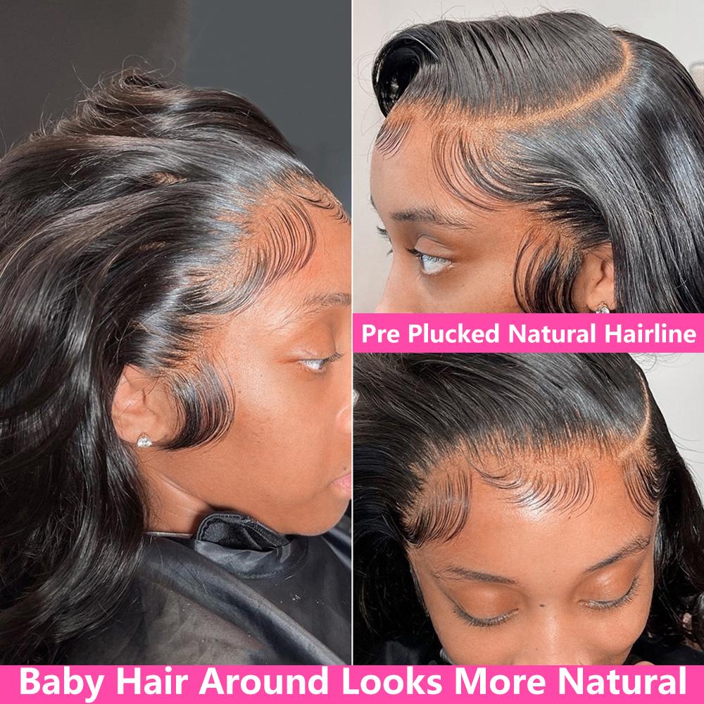 Bling Hair Body Wave 13x4 Lace Front Wig Human Hair Wigs Brazilian Hair Pre Plucked 180 Density 13x6 Lace Frontal Wig For Black Women