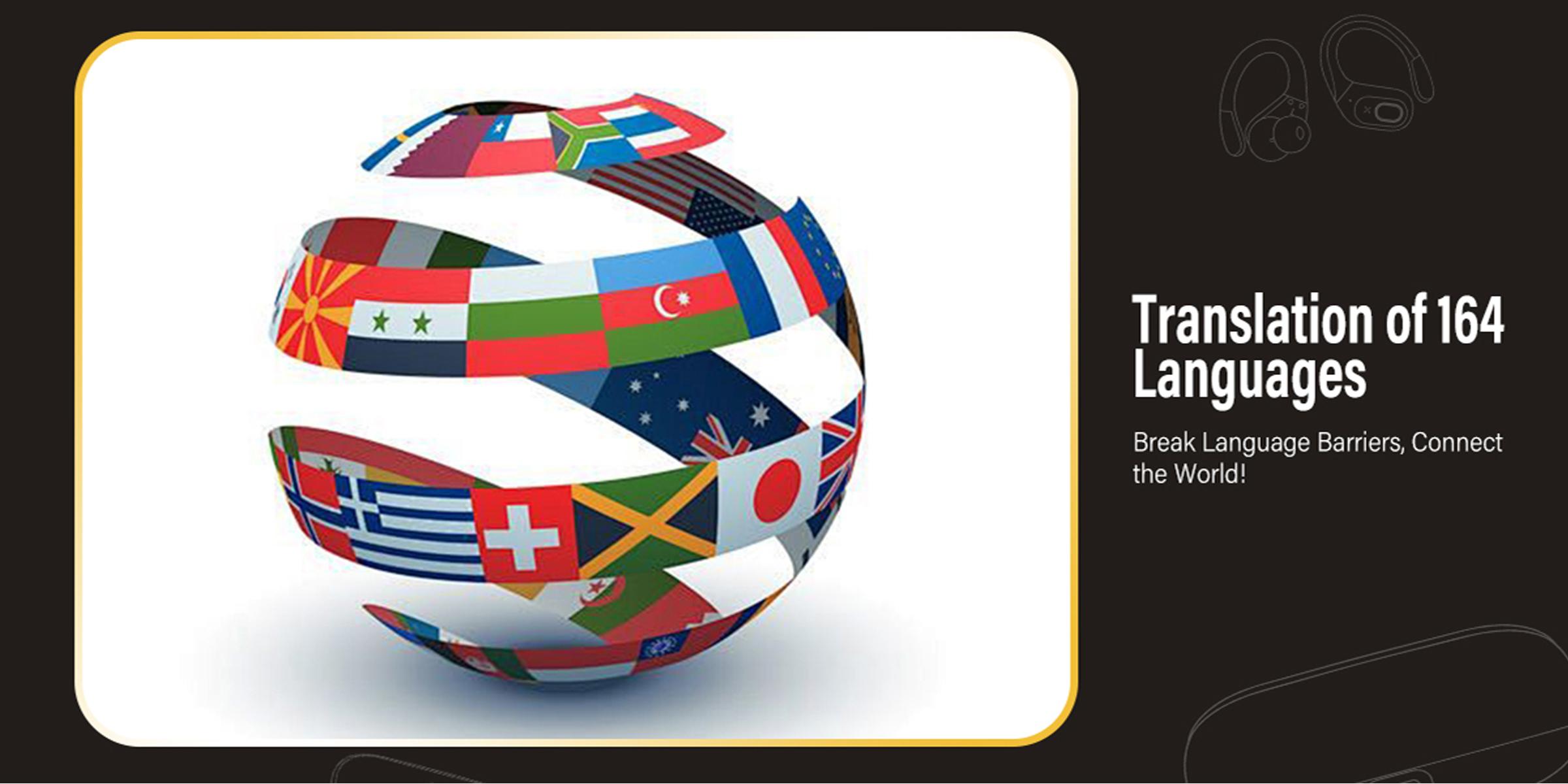 AI Translation Earbuds Real Time, 2026 Upgraded 156+ Language Translator Earbuds for iPhone and Android 3-in-1 Translation Headphones Translating Device for Travel Business Learning with Charging Case