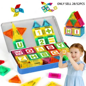 Mini Magnetic Building Blocks Toy, Number Counting Blocks, Letter Learning & Number Addition/subtraction, Portable Math Learning Tools Toy, Perfect Gift for Kids' Holidays Birthdays