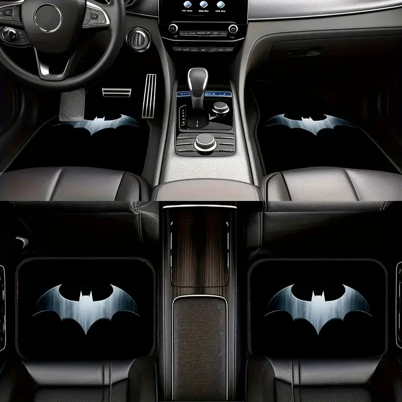 Bat Theme Car Floor Mats Set of 4, Automotive Floor Mats, Car Accessories, Suitable for Sedans and Suvs, Perfect for New Year Christmas Valentine's Day Easter Carnival Birthday Gifts