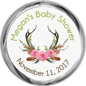 ANTLERS BOHO PERSONALIZED HERSHEY KISSES  FAVORS