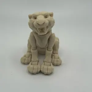 Mini Tiger Figurine 3D Printed – Small Jungle Cat Desk Decor