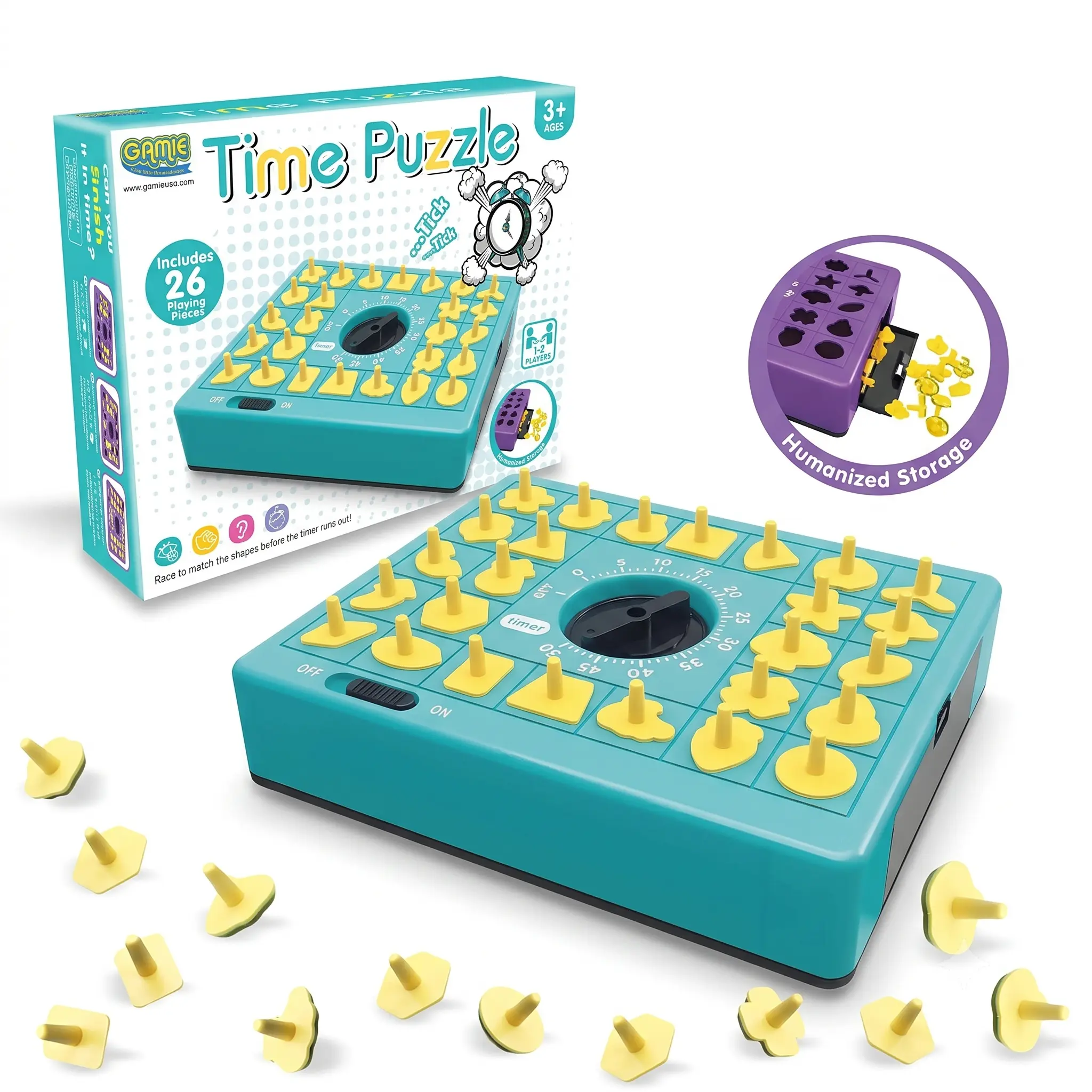 Pop Up Board Game (26 Pieces) - Shape Matching Puzzle Educational Toy for Kids, Interactive Play Travel Play Board Flash Cards, Teaches Shape Recognition, Develops Problem-Solving, Boosts Children Development, Great Birthday Gift