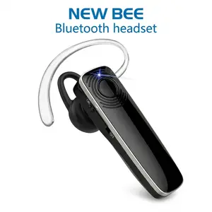 NB12 Bluetooth Car Headset, Single Ear Wireless Earpiece with Mic, Dual Noise Cancelling, 500mAh Charging Case, 50H Standby, Hands-Free Driving Headset for Truckers, Rideshare Drivers