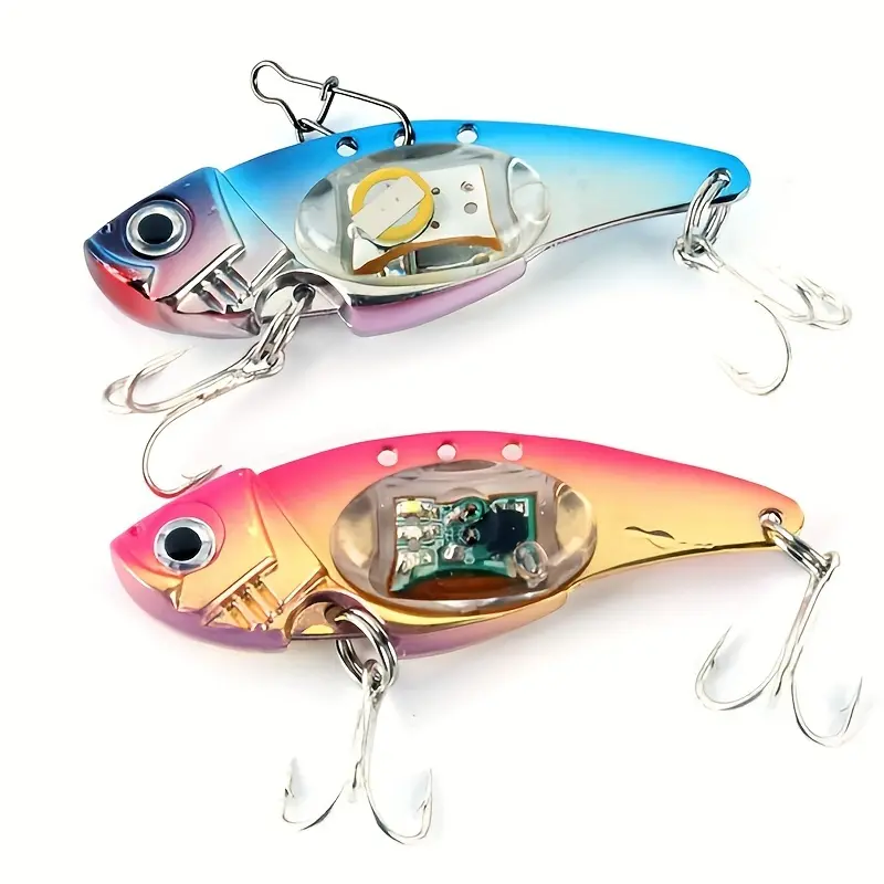 Smart Electronic Glow Lure - Metal VIB Artificial Bait with Underwater Sound, Light Vibration, 500m Long-Range Fish Gathering, Suitable for Sea & Freshwater Fishing, Advanced Angling Equipment, Gift for Fishing Enthusiasts bass trout