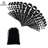 50 Pieces Ear Stretching Kit 14G-00G Acrylic Tapers and Plugs + Silicone Tunnels - Ear Gauges Expander Set Body Piercing