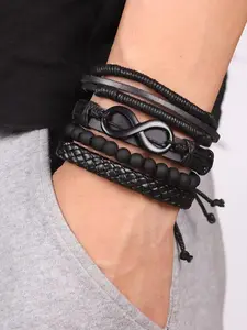 Vintage Leather Set, Fashionable Jewelry for Women & Men, Trendy All-match & Exquisite Jewelry for Birthday Gift, Bangles Bracelets Set