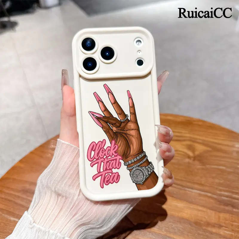 Pink Fashion Creative English Clock That Tea Phone Case for iPhone 17 Pro Max 16 Pro Max 15 Pro 14 13 12 11 Sleek Shockproof Lightweight Cover with Protection Protective iphone 15 pro max case iphone 13 case drop-proof phone case Cellphone Smartphone