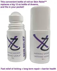 XZ.care Skin Relief for eczema, psoriasis, acne, dry skin: 60ml Roll-On last longer and works better than a whole bottle of Aveeno. No Preservatives, Detergents, Colors, or Synthetic Chemicals. Acne Gel Acne Cleanser Cream Acne Cleansing Acne Care Duo Ble