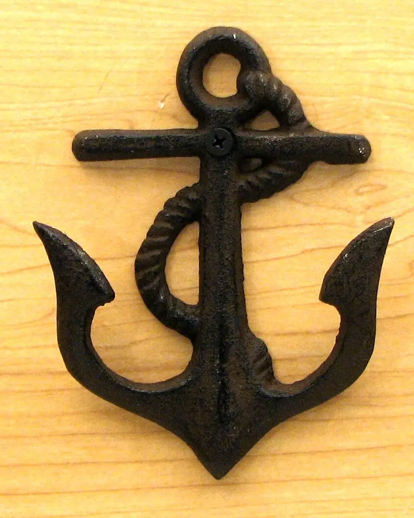 Cast Iron Anchor Small Rust - Set of 4