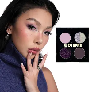 WOSUPRE Purple Sparkle Eyeshadow Palette | Vibrant Glitter Makeup | Cheap Cosmetic for Every Mood