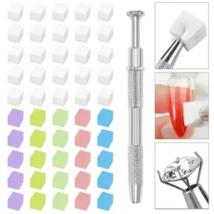 HHC 10mm mini nail art gradient sponge set professional manicure tool with anti-slip clip sponge blocks for nail ombre gradient portable tool kit for beginner nail technicians