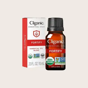 Cliganic Fortify Essential Oil Blend 33.3 fl oz (0.10 mL) - USDA Organic, Therapeutic for Wellness and Aromatherapy Solutions Fitness Healthcare