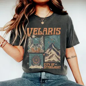 Comfort Colors Velaris City of Starlight Acotar Shirt, The Night Court Shirt, Bookworm Shirt, Court of Thorns and Roses, Acotar Shirt, Bookish Gifts