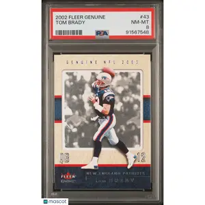 2002 Fleer Genuine Tom Brady #43 PSA 8
