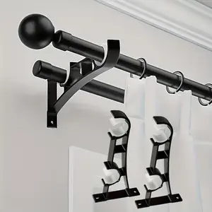 Roman Rod Bracket, Durable Roman Rod Support, Ideal for Window Treatments, Easy Installation, Reliable Hardware Accessory