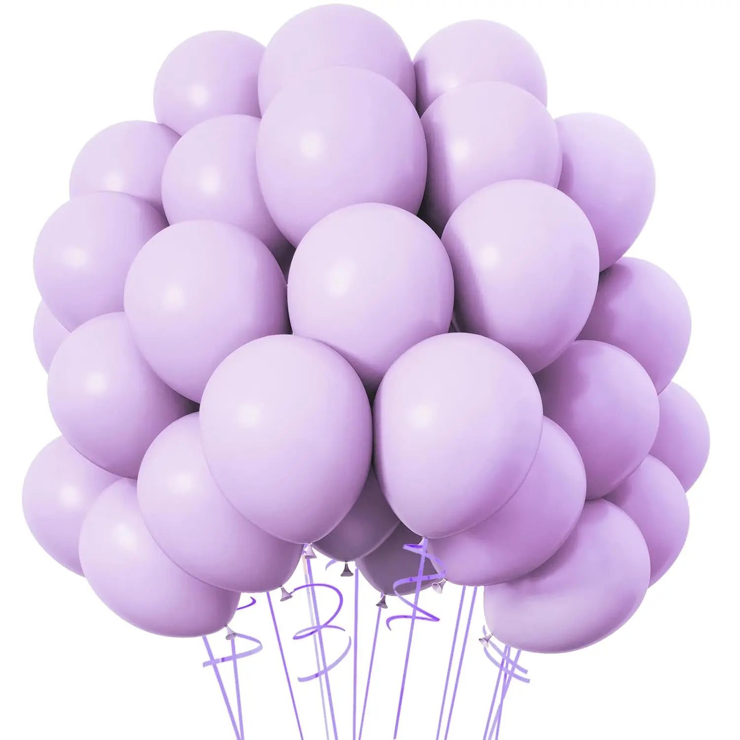 120Pcs Pastel Purple Latex Balloons 12 Inch Lavender Matte Light Purple Balloons For Birthday Baby Shower Graduation Anniversary Wedding Party Supplies Garland Arch Decoration