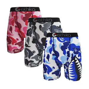ETHIKA Men Underwear Boxers Breathable Sexy Print Men's Panties Lingerie Male Underpants Man Boxer Briefs Trunks Plus Size XXXL