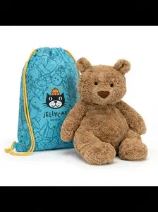 Jellycat Bartholomew Bear 30cmcm Plush – Super Soft Teddy, Cute & Comforting Gift for Valentine, Birthday & Kids