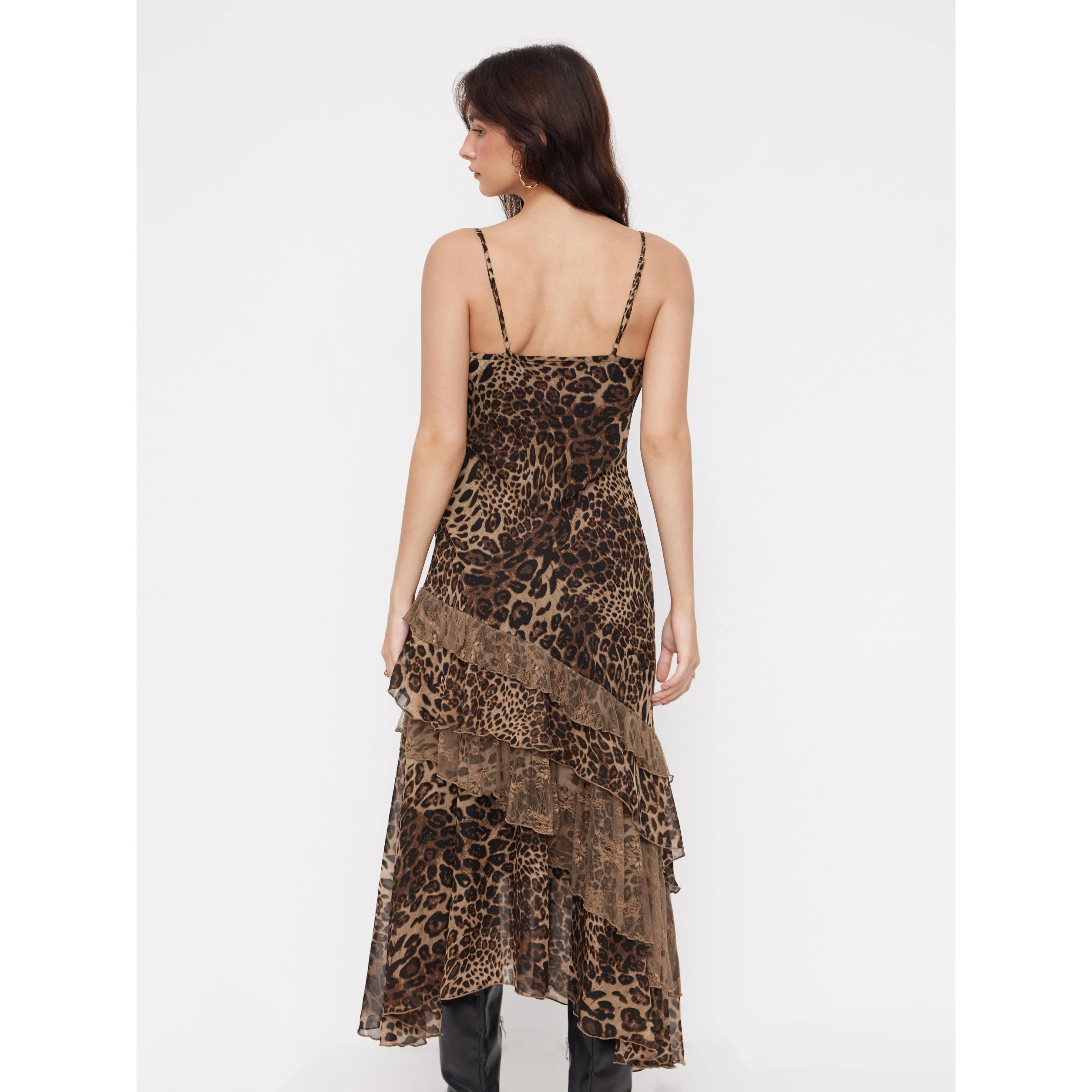 Cider Leopard Cowl Neck Ruffled Asymmetrical Maxi Cami Dress - TikTok Shop Cider Leopard Cowl Neck Ruffled Asymmetrical Maxi Cami Dress - TikTok Shop