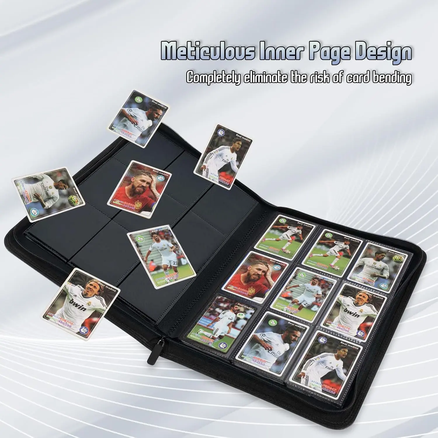 best mtg card binder Amazon.com: GERMUN 9 Pocket Card Binder, Premium Zip Trading Card Binder,  720 Double Sided Pocket PU Card Collection Binder, Collector Card Album,  Card Folder for MTG, TCG, Sports Cards, Game Cards (Black1) :