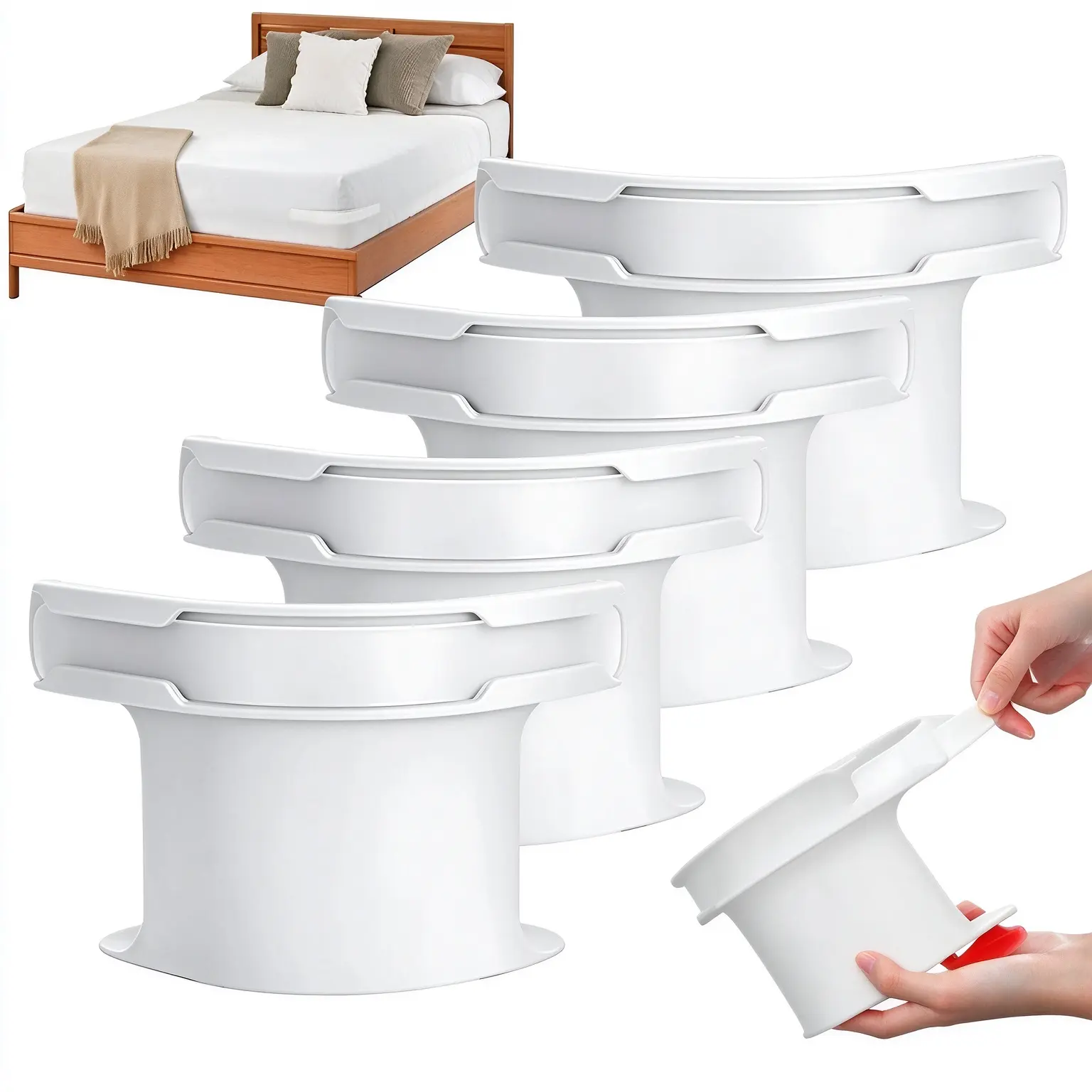 4 Pack Bed Sheet Straps for Home Bedding, Locking Bed Sheet Holders with Elastic Bands, Corner Clips, Keep Sheets Tight, No More Loose Sheets, Bedding Accessories, Home Decoration, Bed Sheet Grip Band, Locking Bed Sheet Fastener, Bed Accessory