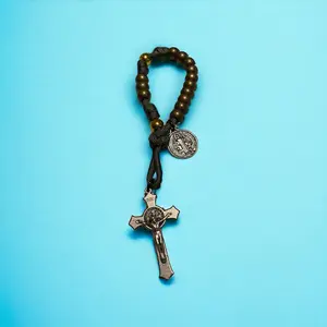 One decade rosary, Saint Benedict, Saint Michael, miraculous medal.
