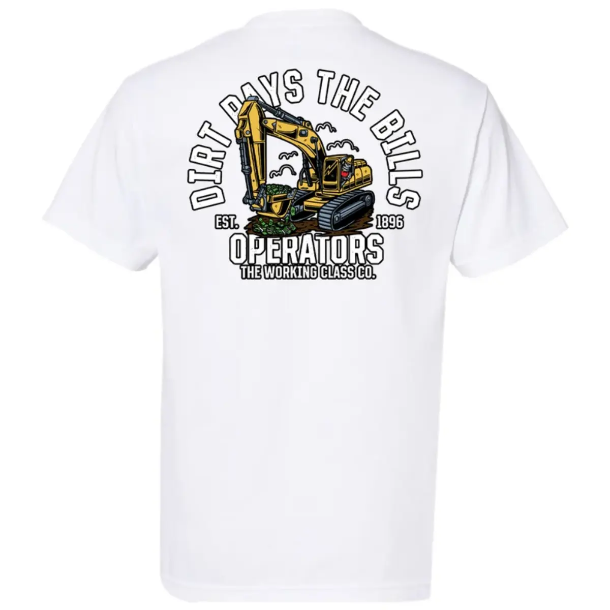 Dirt Pays The Bills T-Shirt, Excavator Operator Graphic Tee, Heavy Equipment Worker Shirt, Blue Collar Workwear, Construction Crew Gift for Men, Working Class Apparel, Unisex TopsMen’s Premium Graphic Tee