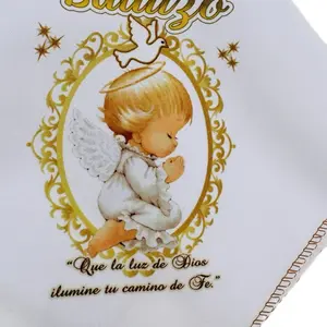 Baptism  12pcs Napkins - 10x10” Baptism Favor, 100% Polyester,  Servilletas de tela