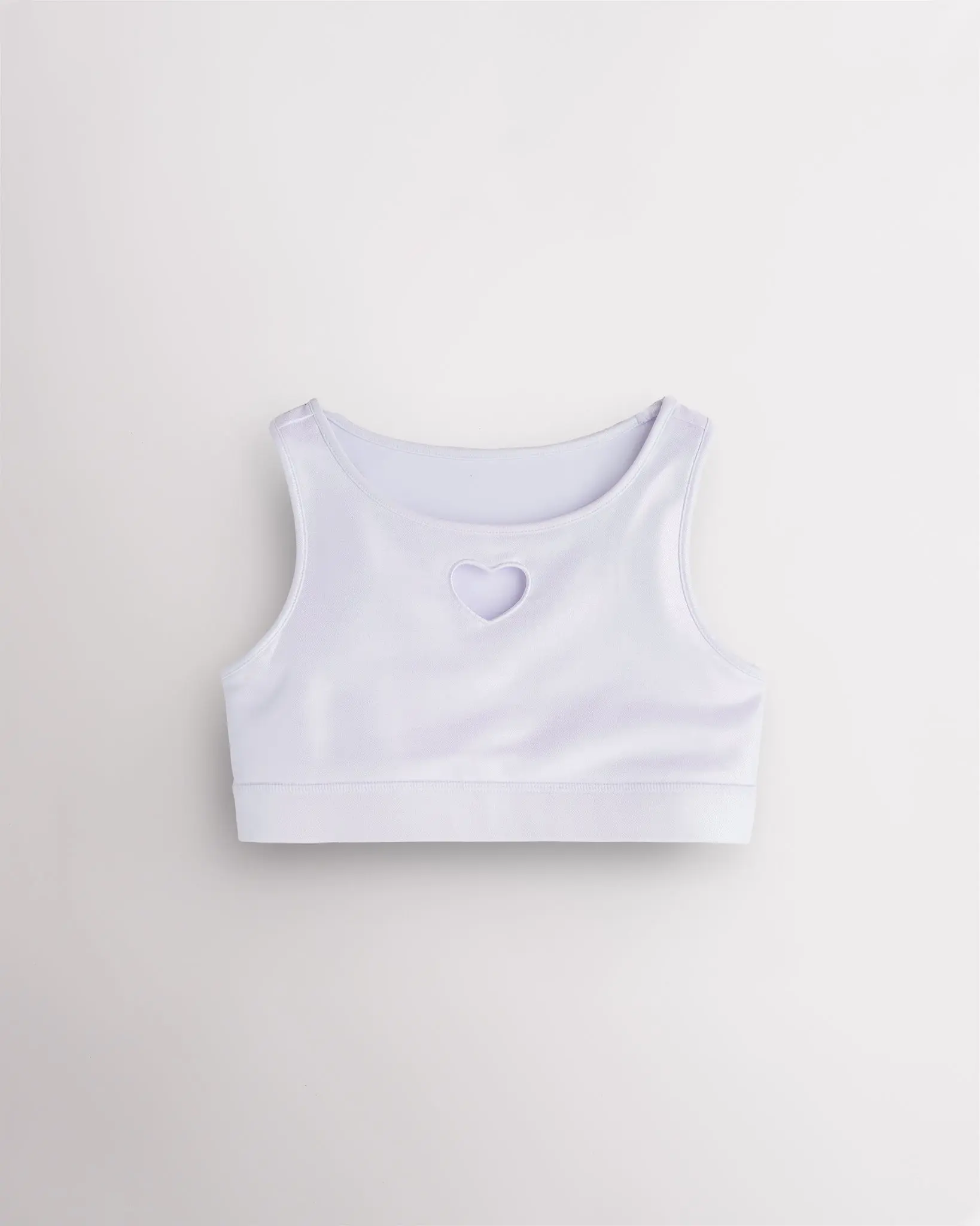 Girls Shimmer Heart Crop Top