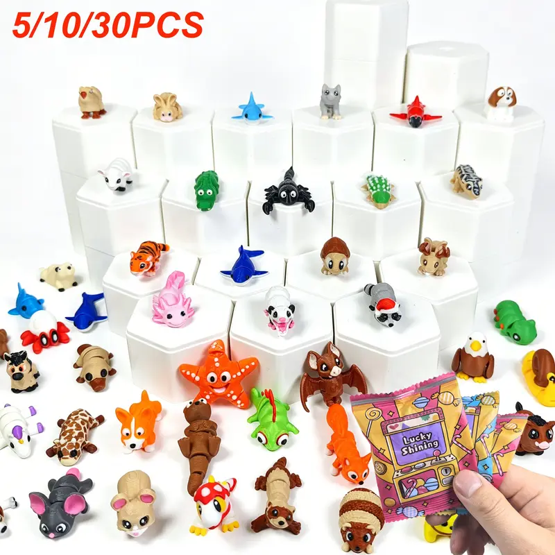 3D Printed Animal Figurines Gift Bags, Animal Collectibles, Cute Figurines, Decorative Figurines, Decorative Figures, Figurine Decoration, Perfect for Teacher Rewards, Home Decor, Birthday Parties, Holiday Gifts, Fun Unboxing Experience