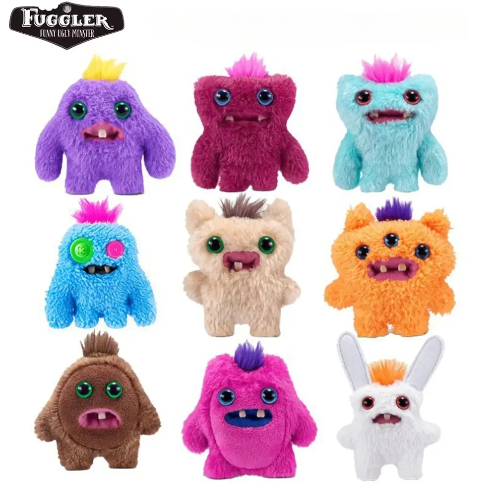 Fuggler Baby Monster Plush Toys - Funny Ugly Wide-Eyed Shy Guy, Soft Huggable Squishy Stuffed Animals, Cuddly Doll Gift for Birthdays