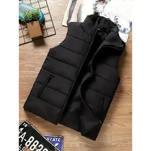 [Lightweight Warm Quilted Gilet Jacket] Men's Winter Vest, Lightweight Padding Vest, Sleeveless Coat Warm Zip Up Quilted Gilet Jacket