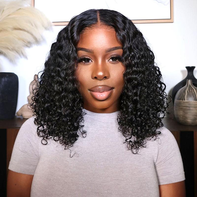 Gabrielle  HAIR Deep Wave Wear And Go Glueless Bob Wigs Bleached Knots Pre Cut Lace 7X5 HD Human Hair Air Wigs Pre-Plucked   Summervibes FallFreshness TikTokShopBlackFriday