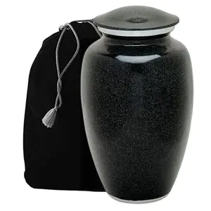 Black Granite Urn - Adult Cremation Urn For Ashes