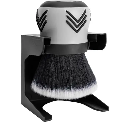 VIKING Car Cleaning Brush for Car Detailing Kit, Super-Soft Bristles for Interior Detail and Cleaning, 5 Inch Diameter, Black/Grey, Storage Stand Included