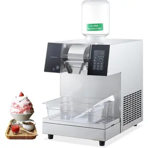Kolice Commercial Automatic Shaved Ice Machine, 407 lbs/Day Snow Cone Shaver, Snowflake Ice Machine, Air Cooling for Restaurant, Milktea Shops, Food Truck, Home etc