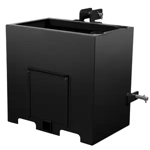 Garvee Heavy-Duty 3 Point Category 1 Tractor Ballast Box with 800 LBS Capacity, Steel Weight, 2" Hitch Receiver, Tool Holders, Sliding Door, Available in Black and Orange Colors