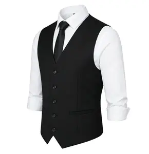 TweedLad men's casual suit vest, slim-fit business formal vest, suitable for suits and tailcoats