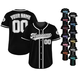 Custom Baseball Jersey, Custom Team Name Number, Personalized Baseball Jersey For Adult Kid, Black White Jersey Uniform For Baseball Lovers